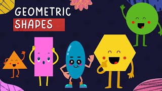 Learn Geometric Shapes with Fun Animations  Shapes for Kids  Geometry for Children education [upl. by Nuahsak]