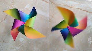 如何製作紙風車玩具  how to make paper windmill [upl. by Irish2]