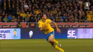 Sverige VS Österrike Zlatan Ibrahimovic 2013 [upl. by Nangatrad52]