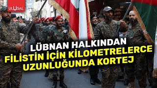 Lübnan halkından kilometrelerce uzunluğunda kortej [upl. by Jolanta]