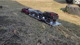 cen f450 custom gooseneck trailer first run hauling scx103 gladiator element knightrunner [upl. by Pittel]