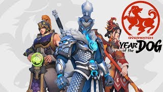 Overwatch Year of the Dog Collection Skins Voice Lines Emotes amp Sprays HD [upl. by Kcin]