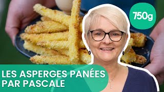 Recette des asperges blanches panées au parmesan et œufs à la coque  750g [upl. by Polito]