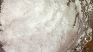 Crushing naphthalene balls and make naphthalene powder [upl. by Tati]