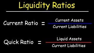 Liquidity Ratios  Current Ratio and Quick Ratio Acid Test Ratio [upl. by Anrym]