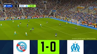 STRASBOURG VS MARSEILLE 10  LIGUE 1 24  SIMULATION france [upl. by Carrissa669]