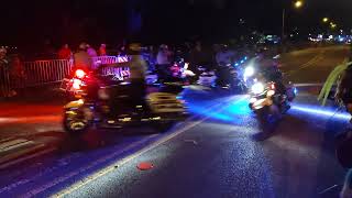 Motorcycle cops Lafayette Mardi gras parade [upl. by Pittel]