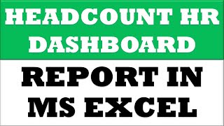 Headcount report in excel  hr dashboard  power pivot dashboard [upl. by Vale]