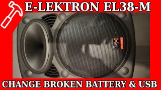 ELektron EL38 M 900W mobile PA SOUND SYSTEM  BATTERY amp USB CHANGE [upl. by Nnyre461]