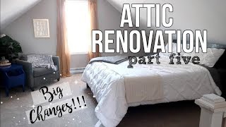 HOME RENOVATION  ATTIC MASTER BEDROOM  BIG CHANGES  PT 5 [upl. by Eekaz]