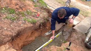 How to prepare a footing for a Retaining Wall  Adbri Masonry [upl. by Telracs619]