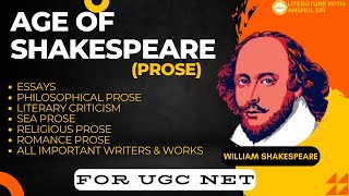 Prose In Age Of Shakespeare  Elizabethan Age  History Of English Literature [upl. by Parette136]