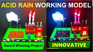 acid rain working model for science project exhibition in simple and easy steps  diy  howtofunda [upl. by Imre]