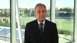 El presidente del Real Madrid Florentino Pérez rinde homenaje a Iker Casillas [upl. by Nylareg]