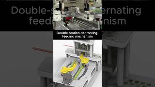 Doublestation alternating feeding mechanism cad automation mechanism mechanic 3ddesign [upl. by Anoit]