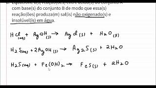 REAÇÃO DE NEUTRALIZAÇÃO CLASSIFICAÇÃO DOS SAIS E SOLUBILIDADE [upl. by Yazbak]