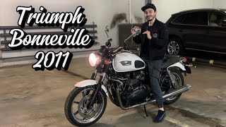 Triumph Bonneville 2011 Триумф Бонневиль Обзор Тестдрайв [upl. by Ycats]