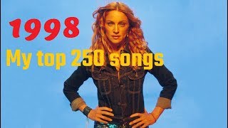 My top 250 of 1998 songs [upl. by Airehtfele698]