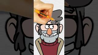 Ford Pines Animated Drawing  Well meet Again gravityfalls fordpines animation shorts [upl. by Eahs]