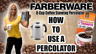 How To Make Coffee in a Percolator step by step demo and Review [upl. by Walworth]