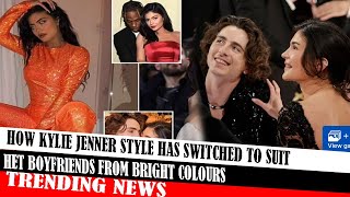 How Kylie Jenner Style Has Switched To Suit Het Boyfriends From Bright Colours [upl. by Matti266]