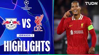 HIGHLIGHTS  RB Leipzig vs Liverpool  UEFA Champions League 2425  TUDN [upl. by Enaamuj]