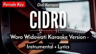 Cidro Karaoke Akustik  Didi Kempot Female Key  HQ Audio [upl. by Pernick]