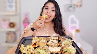 MEXICAN FOOD MUKBANG Flautas Sopes Enchilada Chimichanga Gorditas Tostada [upl. by Lat]