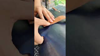 How to install copper rivetsshorts bagmaking leather bag brass shortsvideo copper rivet [upl. by Enyedy129]