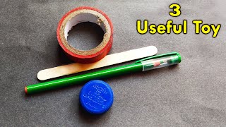 3 easy and useful toy making at home [upl. by Enellek]