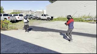 S4  Left Handed Longsword Sparring  HEMA [upl. by Ellehsor324]