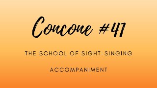 Concone 41 Accompaniment [upl. by Occer]