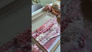 Weaving on a frame loom with a heddle bar [upl. by Cyprian]