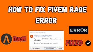 How To Fix FiveM RAGE Error UNKNOWN ERRGENENTCONT3 errstrinfo2 [upl. by Lemraj]