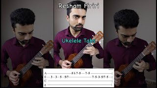 Resham Firiri Melody Ukelele Cover  Tab On Screen Nepali Song Traditional shorts [upl. by Amsirac]