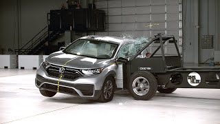 2021 Honda CRV updated side IIHS crash test [upl. by Boylston]