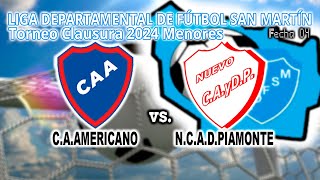 240810 TLDFSM Clausura F04 5taDiv  CAAmericano vs NCADPiamonte [upl. by Grondin]