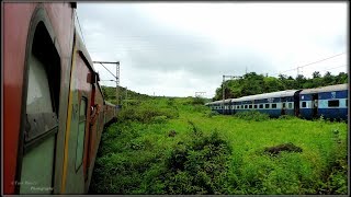 BREATHTAKING PARALLEL RUN OF 22110 AC SF AND 12168 SF EXP OVER THUL GHAT INDIAN RAILWAY [upl. by Soulier]