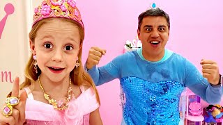 Nastya et papa se transforment en superhéros et en princesses Disney [upl. by Iddet]