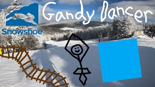 Gandy Dancer Blue Square  Snowshoe WV Feb 2022 [upl. by Yrian496]