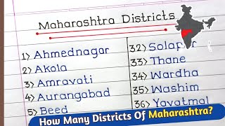 How Many Districts in Maharashtra State District names of Maharashtra in 2023maharashtra [upl. by Rochelle]