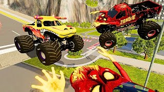 😱 Terrifying Zombie Chase at Monster Jam Showdown [upl. by Crin]