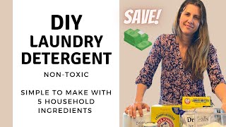 DIY Laundry Detergent Make Borax Free NONToxic Save  With 5 Simple Household Ingredients [upl. by Blainey]