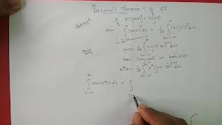 M4L9To Prove Parsevals Theorem of FT [upl. by Lenuahs551]