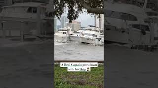 Captains first Boat 😎 captain boat storm hurricane viralshort funny fail ocean yacht fyp [upl. by Sokul]