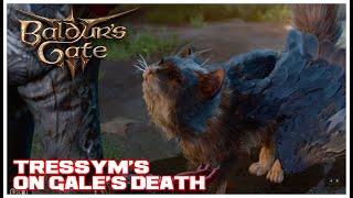 Tressym on Gales Death Dialogue in New Epilogue YOU CAN PET HER PATCH 5  Baldurs Gate 3 [upl. by Aksehcnarf]