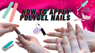 polygel nails application for beginners 💅 youtube nails polygel frenchmanicure care beginners [upl. by Enawyd]