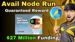 Avail Light Node Run Full Process Guaranteed Reward Funding 27 Million Dollars  SAGE Hindi [upl. by Vance]