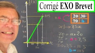 Fonction linéaire  Exo corrigé du brevet et rappels de Maths 3e [upl. by Loriner]