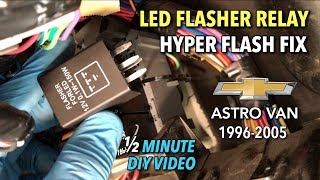 Astro Van Turn Signal LED Flasher Relay to Fix Hyper Flash  12 Minute DIY Video [upl. by Bocock]